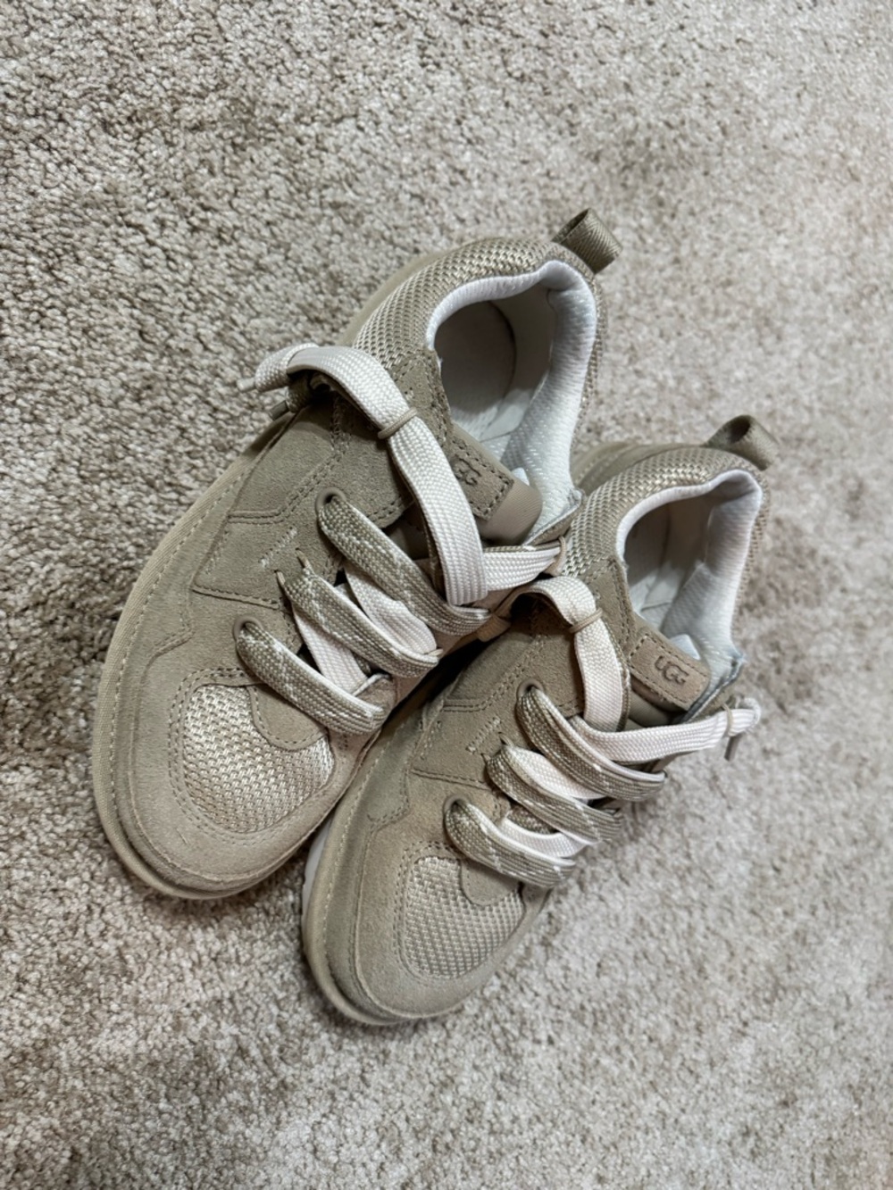 UGG Taupe Lace-Up Chunky Sneakers